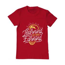 Tricou adler barbat learning before earning rosu