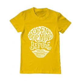 Tricou adler barbat open your mind galben