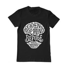 Tricou adler barbat open your mind negru