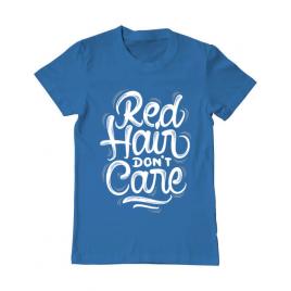 Tricou adler barbat red hair dont care albastru azuriu