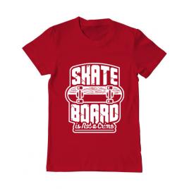 Tricou adler barbat skate board rosu