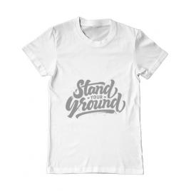 Tricou adler barbat stand your ground alb