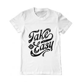 Tricou adler barbat take it easy alb