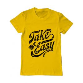 Tricou adler barbat take it easy galben