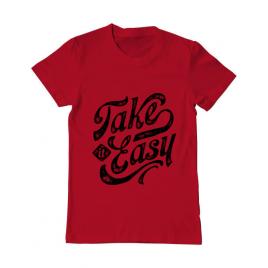 Tricou adler barbat take it easy rosu
