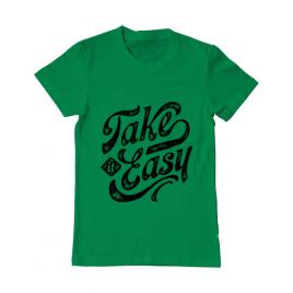 Tricou adler barbat take it easy verde mediu