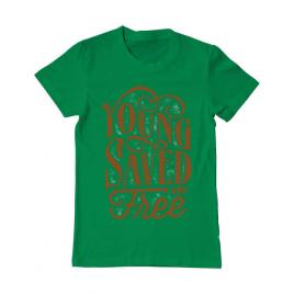 Tricou adler barbat young saved and free verde mediu