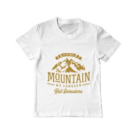Tricou adler copil its not the mountain we conquer alb