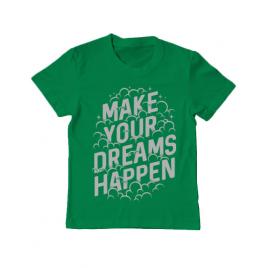 Tricou adler copil make your dreams happen verde mediu