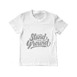 Tricou adler copil stand your ground alb