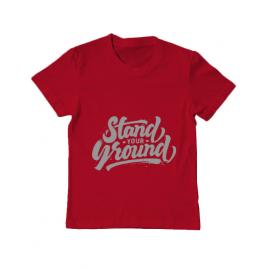 Tricou adler copil stand your ground rosu
