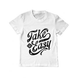 Tricou adler copil take it easy alb