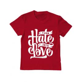 Tricou adler copil turn hate into love rosu