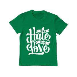 Tricou adler copil turn hate into love verde mediu