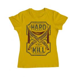 Tricou adler dama hard to kill galben