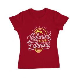 Tricou adler dama learning before earning rosu