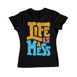 Tricou adler dama life is a mess negru