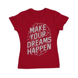 Tricou adler dama make your dreams happen rosu