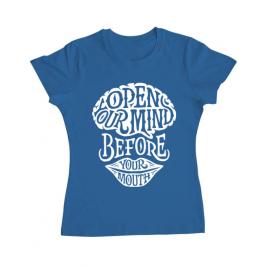 Tricou adler dama open your mind albastru azuriu