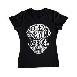 Tricou adler dama open your mind negru