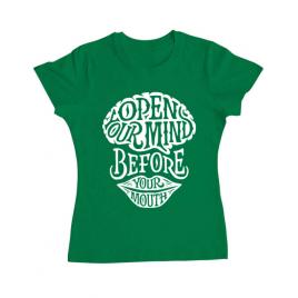 Tricou adler dama open your mind verde mediu