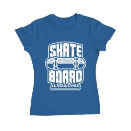 Tricou adler dama skate board albastru azuriu