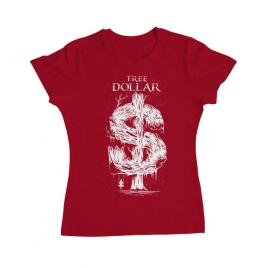 Tricou adler dama tree dollar rosu