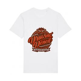 Tricou stanley stella barbat drawing pencil alb