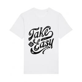 Tricou stanley stella barbat take it easy alb
