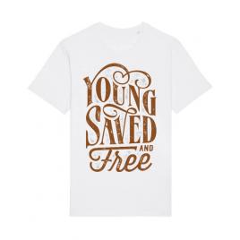 Tricou stanley stella barbat young saved and free alb