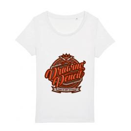 Tricou stanley stella dama drawing pencil alb