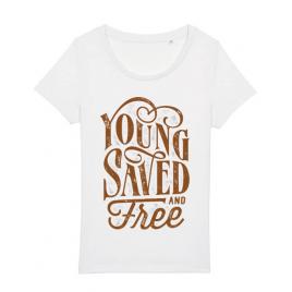 Tricou stanley stella dama young saved and free alb