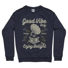Bluza adler barbat good vibe only denim inchis