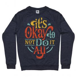 Bluza adler barbat its ok denim inchis