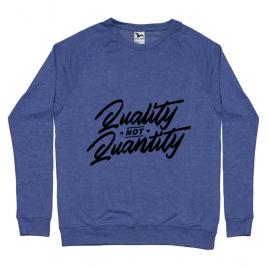 Bluza adler barbat quality not quantity albastru melanj