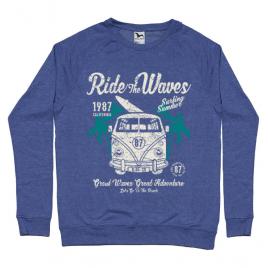 Bluza adler barbat ride the waves albastru melanj