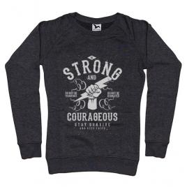 Bluza adler dama be strong and courageous negru melanj