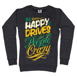 Bluza adler dama be happy negru melanj