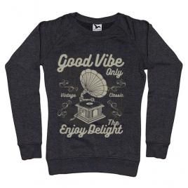 Bluza adler dama good vibe only negru melanj