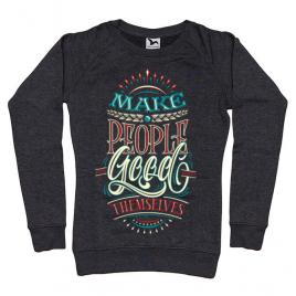 Bluza adler dama make people feel good negru melanj