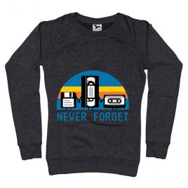 Bluza adler dama never forget negru melanj