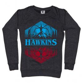 Bluza adler dama welcome to hawkins negru melanj