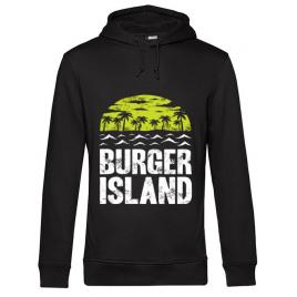 Hoodie barbat cu gluga burger island negru