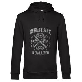 Hoodie barbat cu gluga gangstas paradise negru