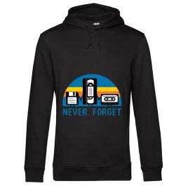 Hoodie barbat cu gluga never forget negru