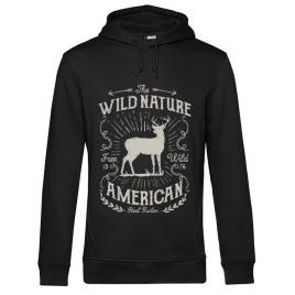 Hoodie barbat cu gluga wild nature negru
