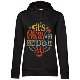 Hoodie dama cu gluga its ok negru