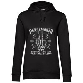 Hoodie dama cu gluga peace maker negru