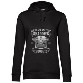 Hoodie dama cu gluga shadows of thoughts negru