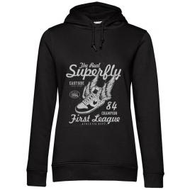 Hoodie dama cu gluga superfly negru